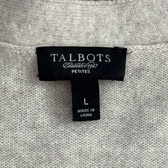 Talbots‎ Sequined Angora Cardigan Tan Size Large Petite - Picture 6 of 7